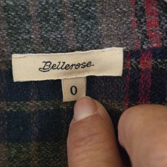 Bellerose Wool Dark Academia Gray Plaid Shirt Dress Belgian Clothing Co Size 0 - Picture 4 of 6